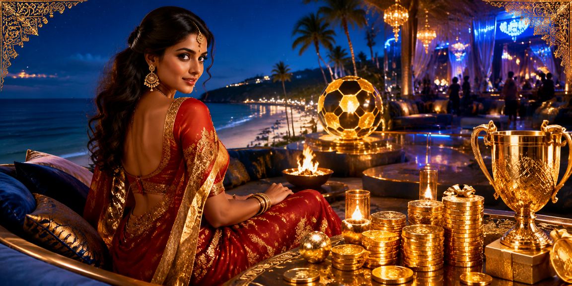 Goa football betting with traditional saree
